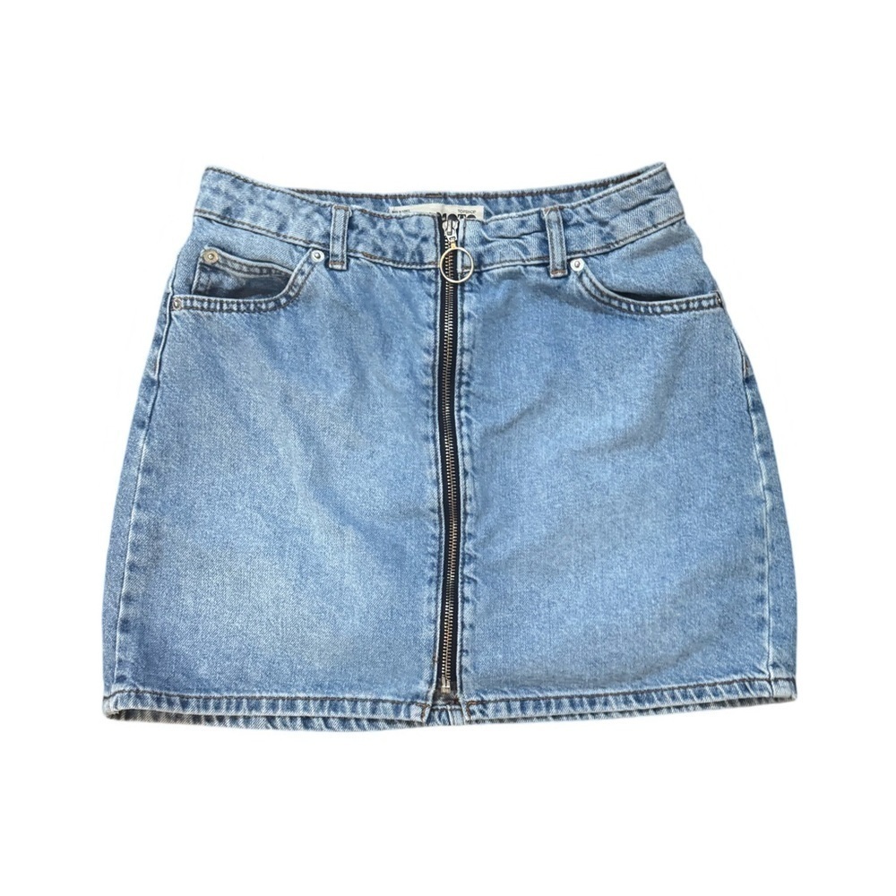 Topshop Moto 6 Denim Skirt
